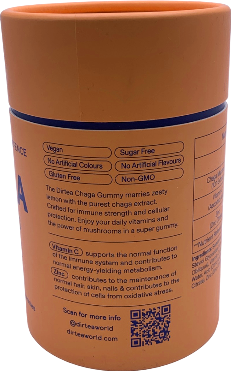 Dirtea Gummies Chaga Lemon Flavour 60 Gummies