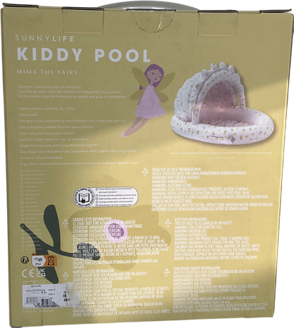 SunnyLife White Mima The Fairy Kiddy Floating Pool with Sunshade