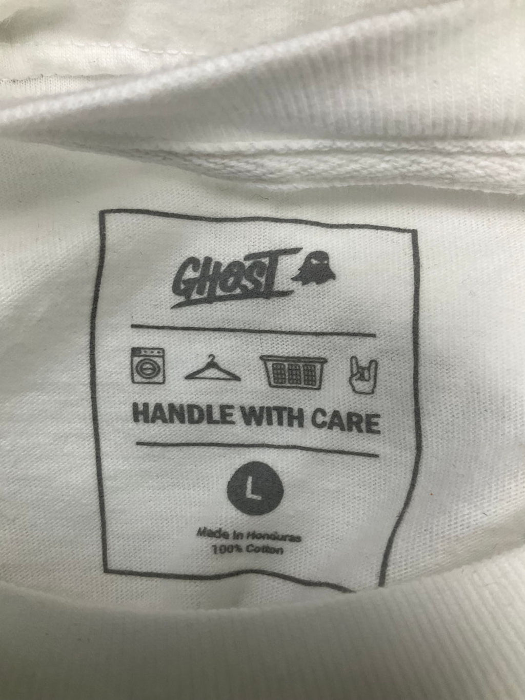 ghost White All Gas T Shirt UK L