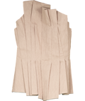 NA-KD X Lydia Tomlinson Beige Asymmetric Volume Top UK 6
