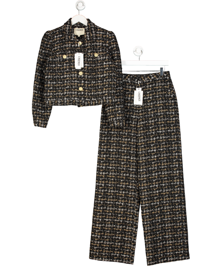 L'agence Black 2-pieceTweed Angelia Blazer And Trouser Set UK S