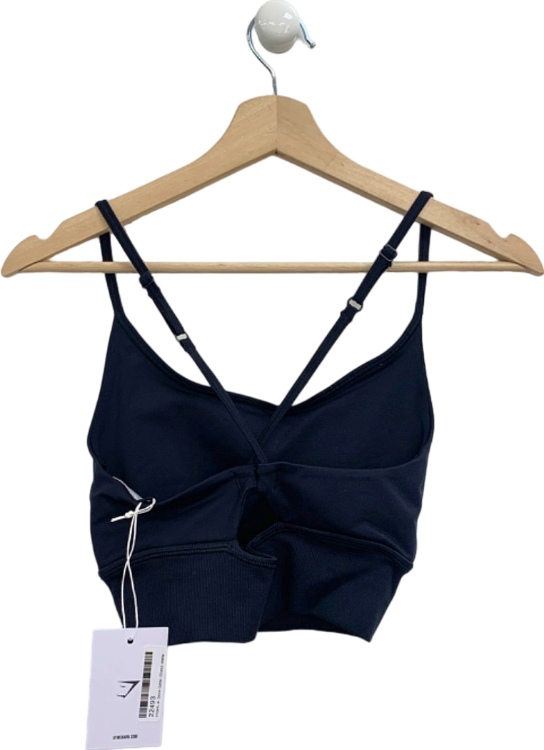 Gymshark Black Sweat Seamless Longline Sports Bra S