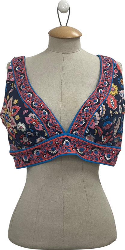 Boden Multicoloured Porto Floral Print Bikini Top UK 18