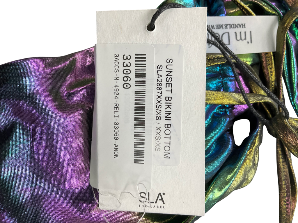 SLA the label Multicoloured Sunset Foil Bikini UK XS/S