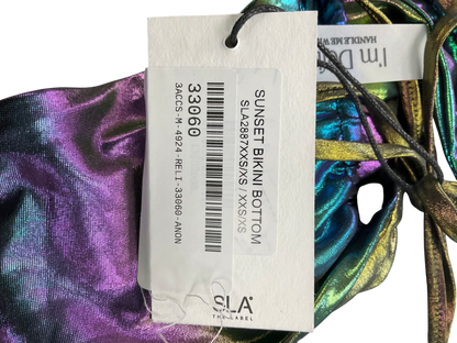 SLA the label Multicoloured Sunset Foil Bikini UK XS/S