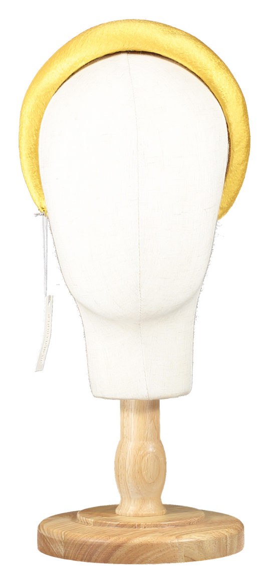 Jennifer Behr Yellow Thada Headband - In Satin One Size