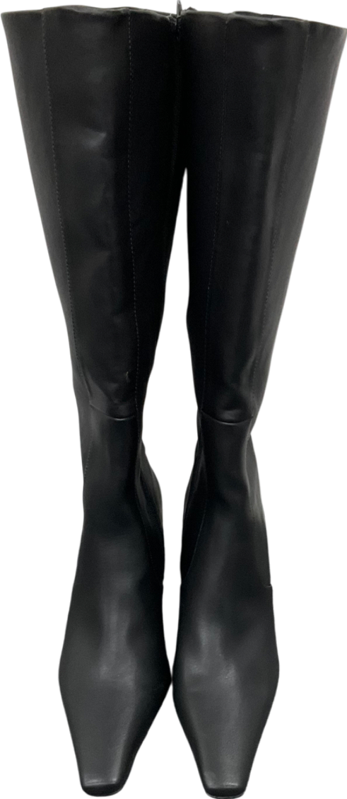 ASOS Black Canberra Heeled 90s Knee High Boots UK 7 EU 40 👠