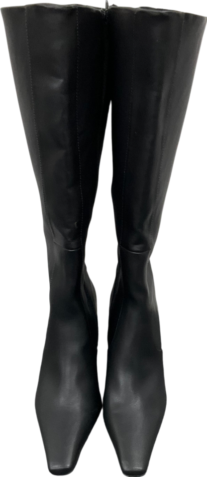 ASOS Black Canberra Heeled 90s Knee High Boots UK 7 EU 40 👠