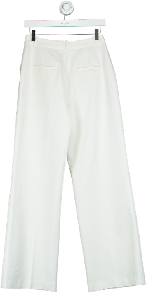 boa. Cream Formal Straight Leg Trousers UK S