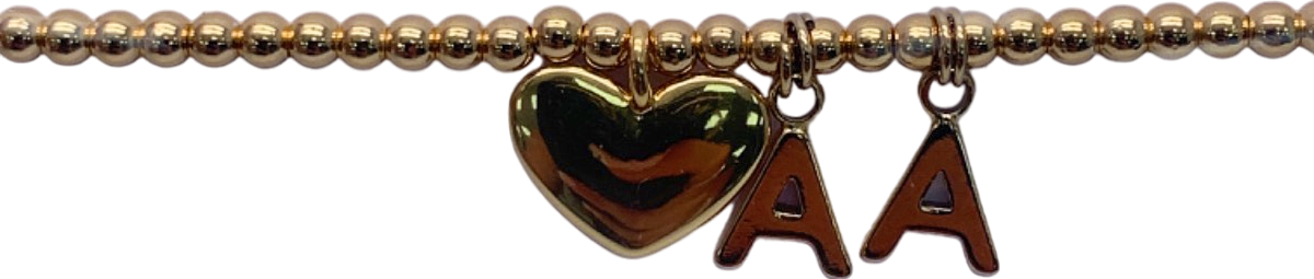 Joma Jewellery Gold Heart Charm Bracelet UK One Size