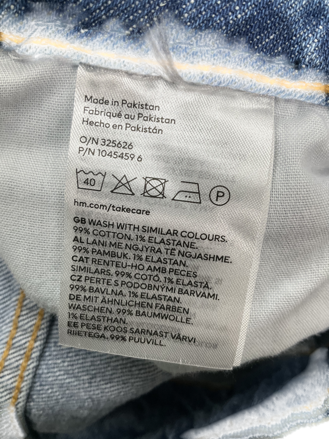 H&M Blue Wide High Waist Jeans UK 14