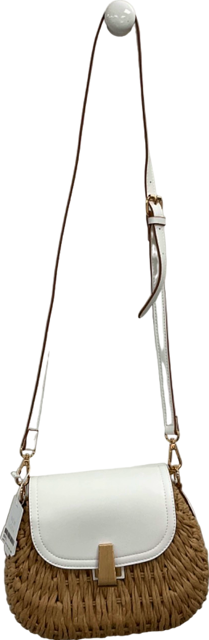 New Look Beige Woven Crossbody Bag UK One Size