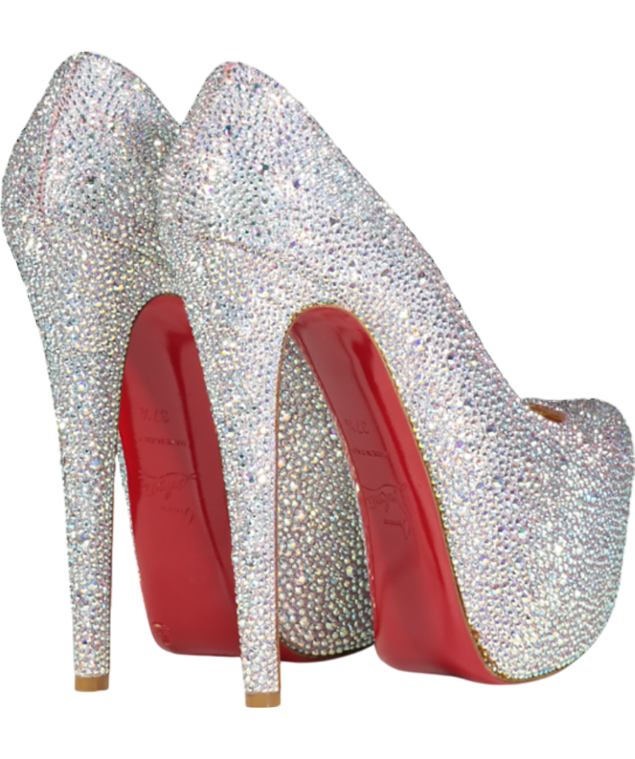Christian Louboutin Crystal Burma Daffodile Strass 160 Pumps UK 4.5 EU 37.5 👠
