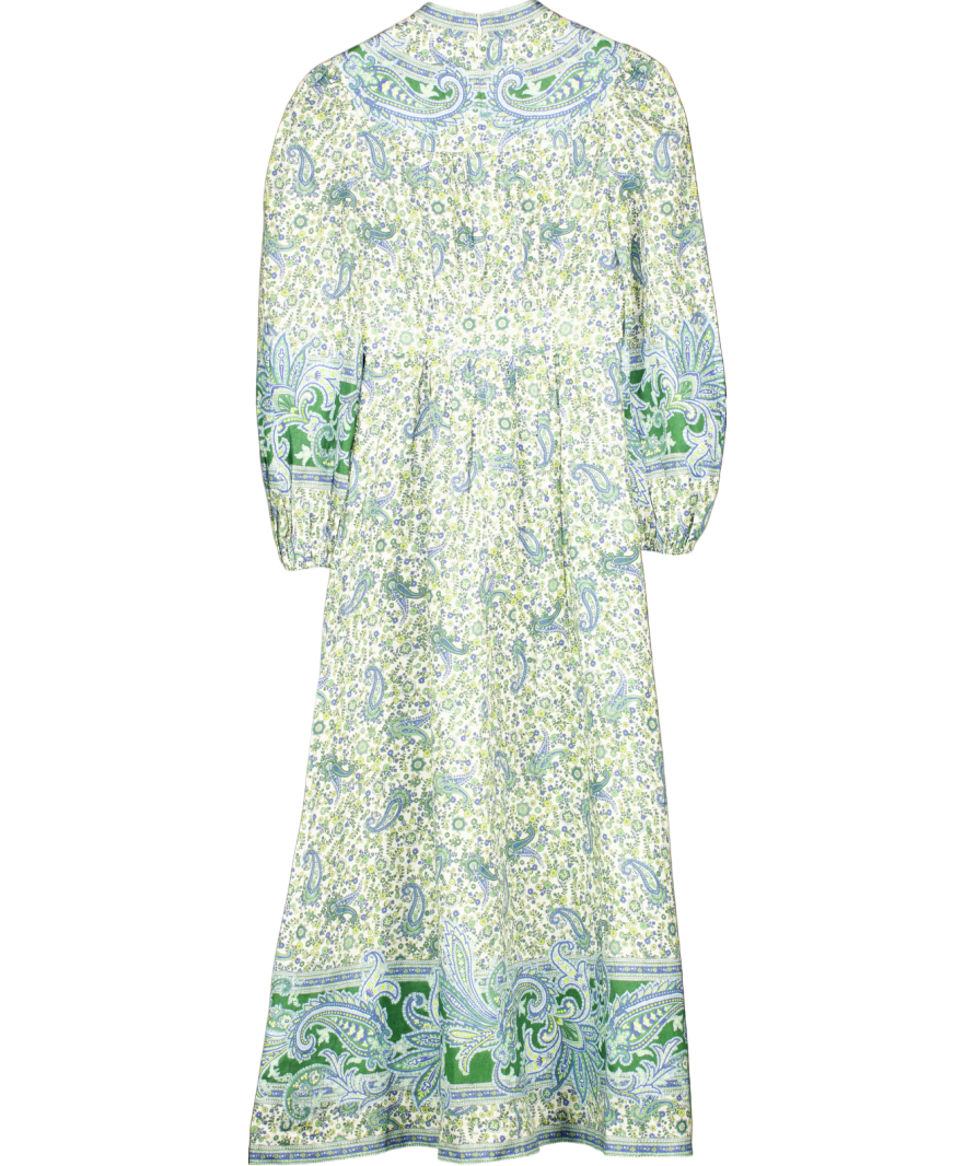 Zimmermann Ottie printed linen maxi dress SZ0 UK 8