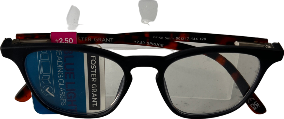 Foster Grant  Spruce Lenses Reading Glasses  Black +2.5