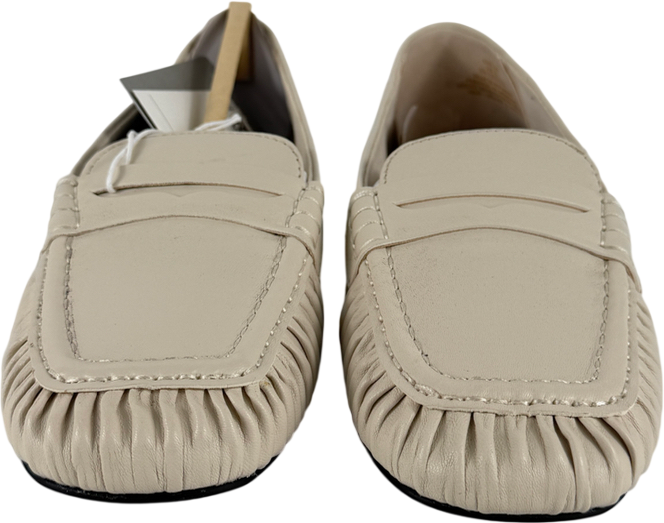 H&M Premium Cream Leather Loafers UK 3 EU 36 👠