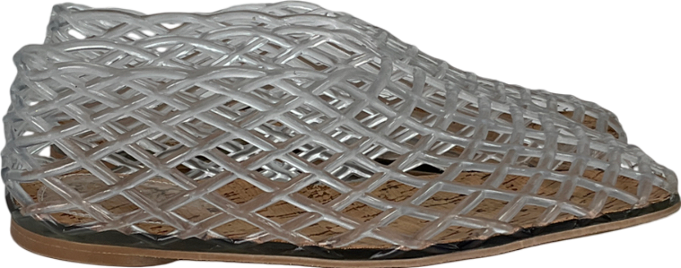 yagelinna Beige Jelly Mesh Flats UK 7 EU 40 👠