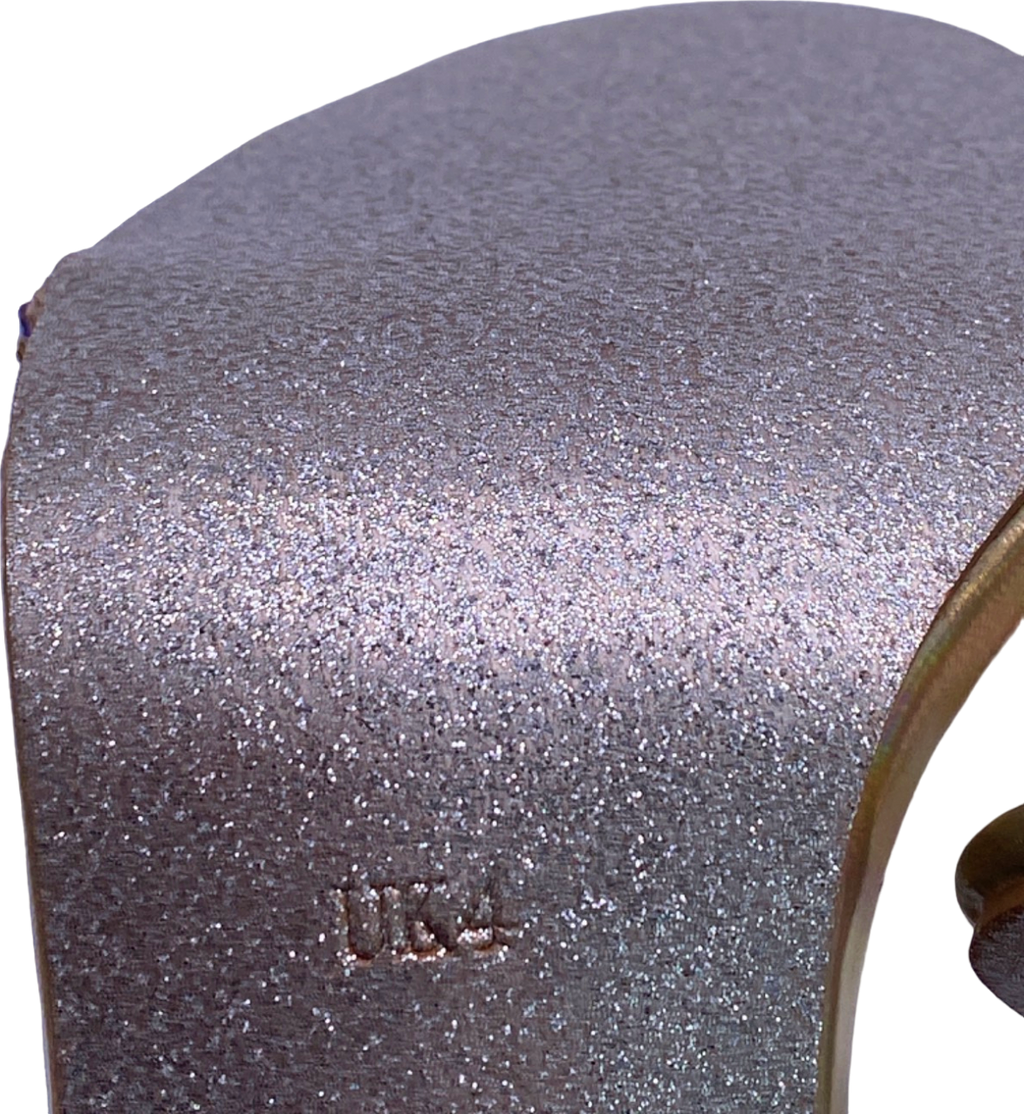 EGO Beige Holographic Open Toe Heels UK 4