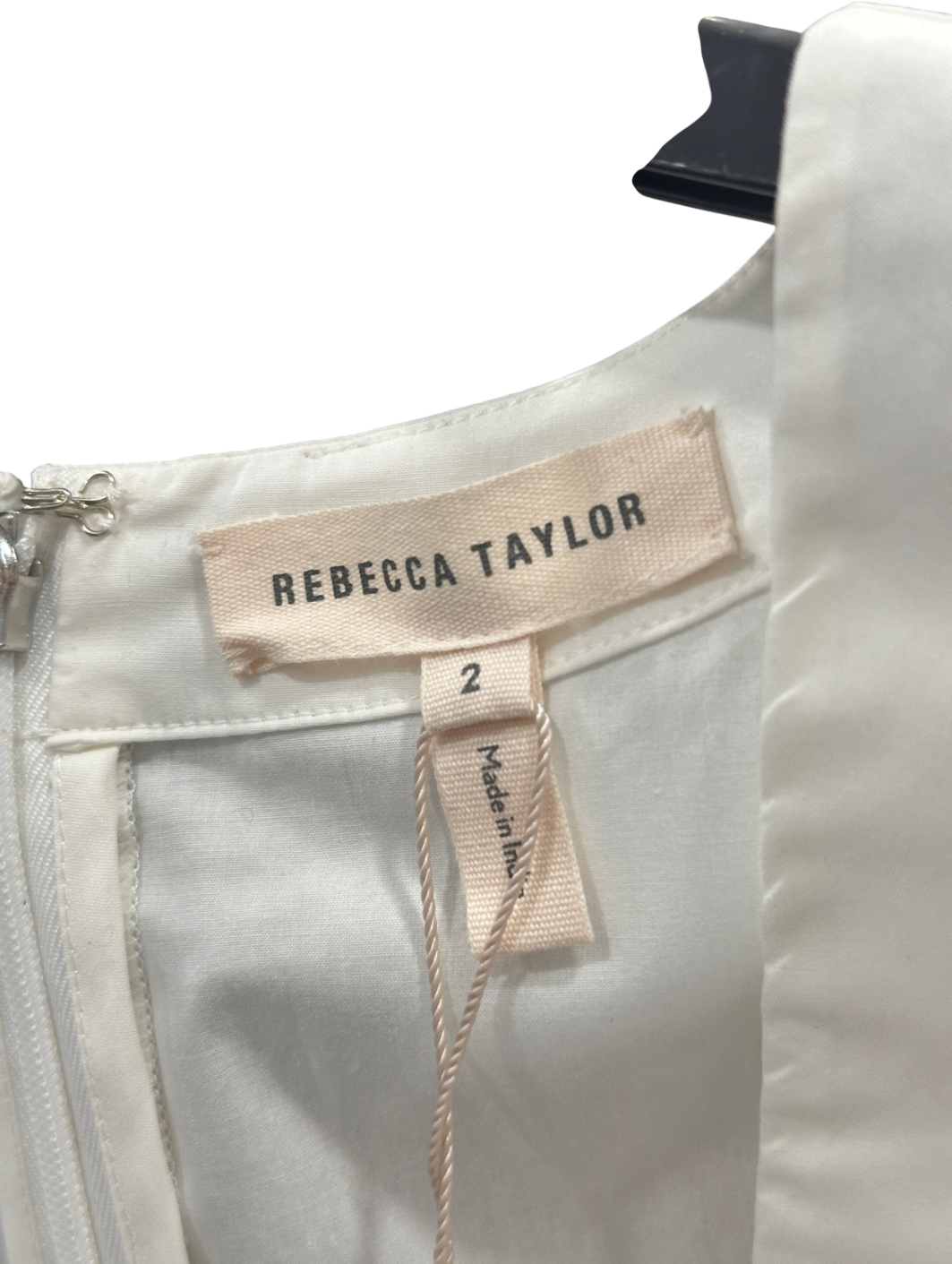 Rebecca Taylor White 100% Cotton Ivory Peplum Top UK XS