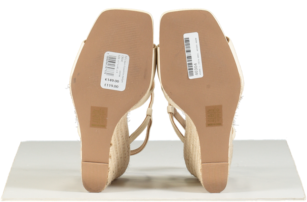 Mint Velvet Cream Pip Espadrille Wedges UK 7