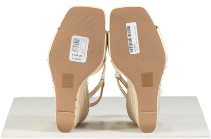 Mint Velvet Cream Pip Espadrille Wedges UK 7