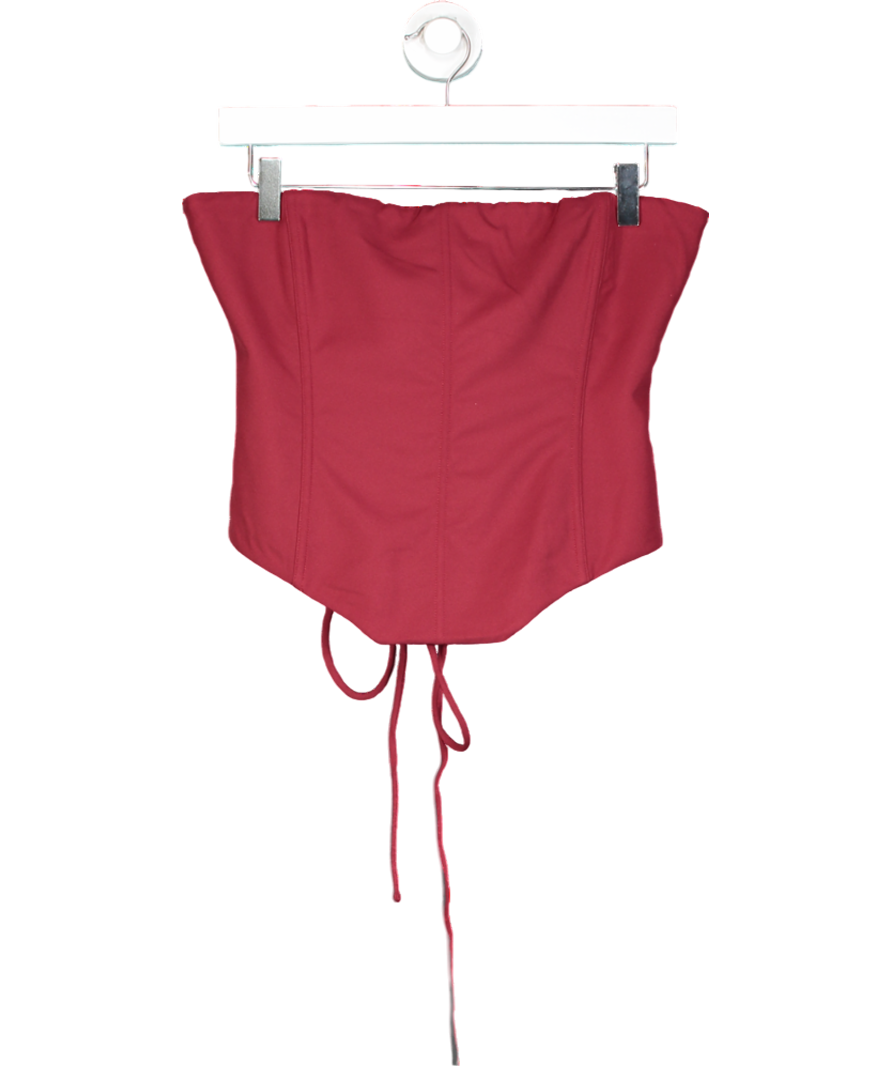 White Fox Red Let It Go Strapless Bustier Wine UK L