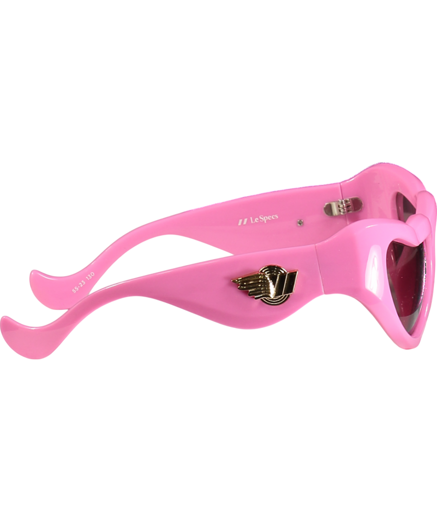 Le Specs Pink Fast Love Sunglasses One Size