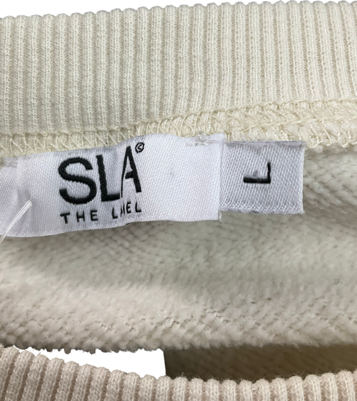 SLA the label Cream Cotton sweatshirt UK L