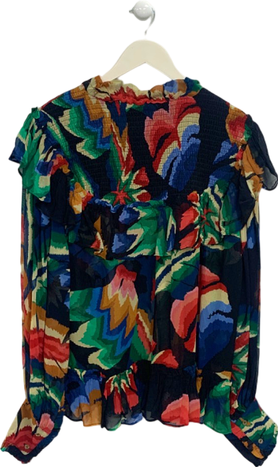 Farm Colourful Patterned Blouse Size L