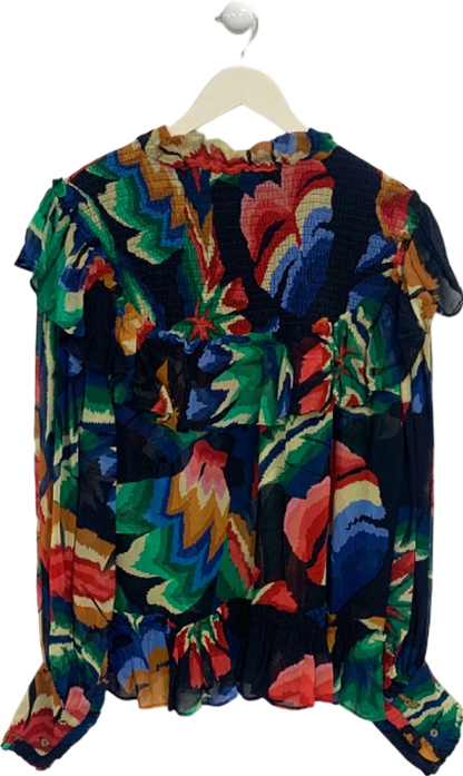 Farm Colourful Patterned Blouse Size L