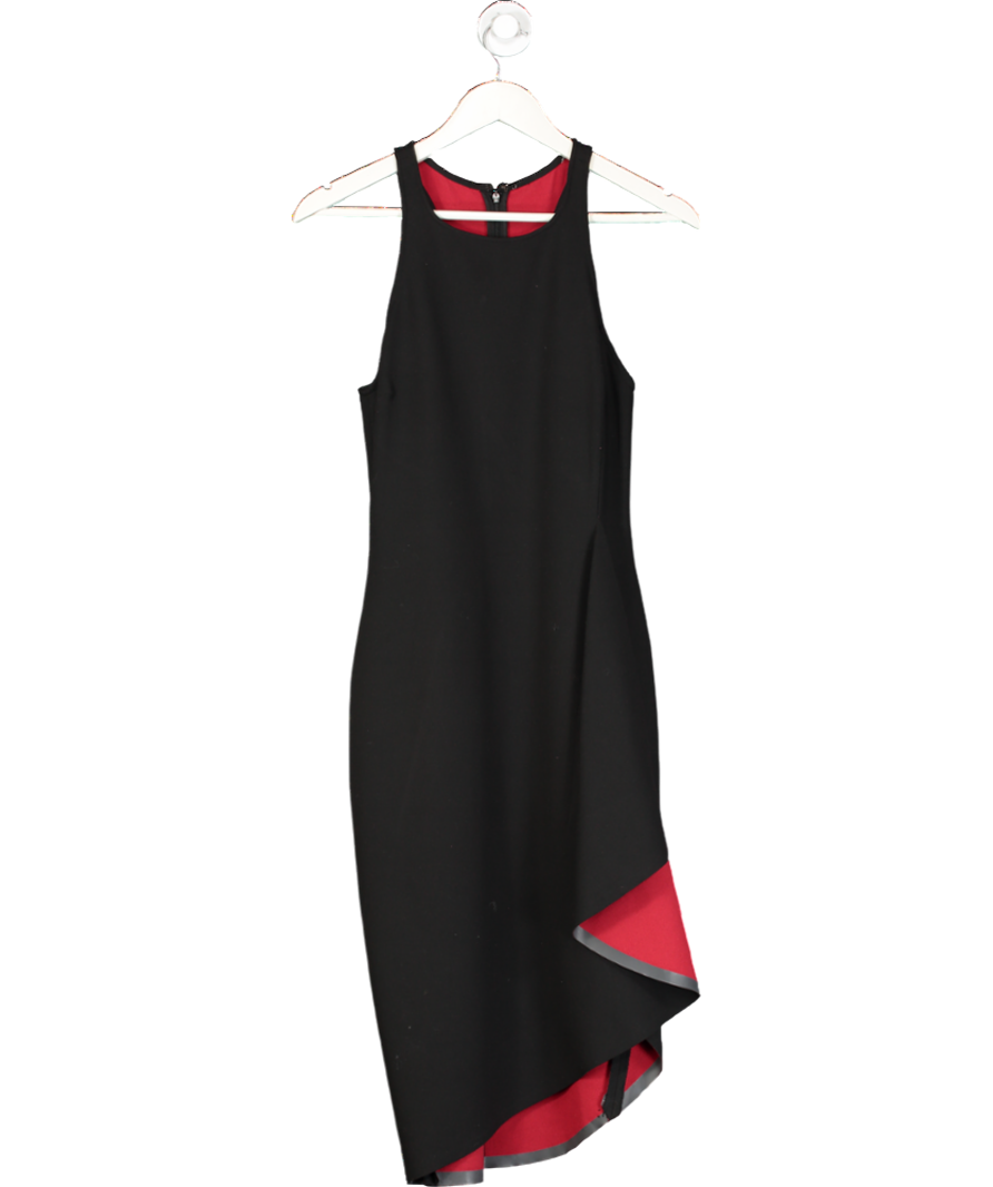 Elizabeth James Black Joni Sleeveless Crepe Dress UK S