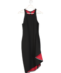 Elizabeth James Black Joni Sleeveless Crepe Dress UK S