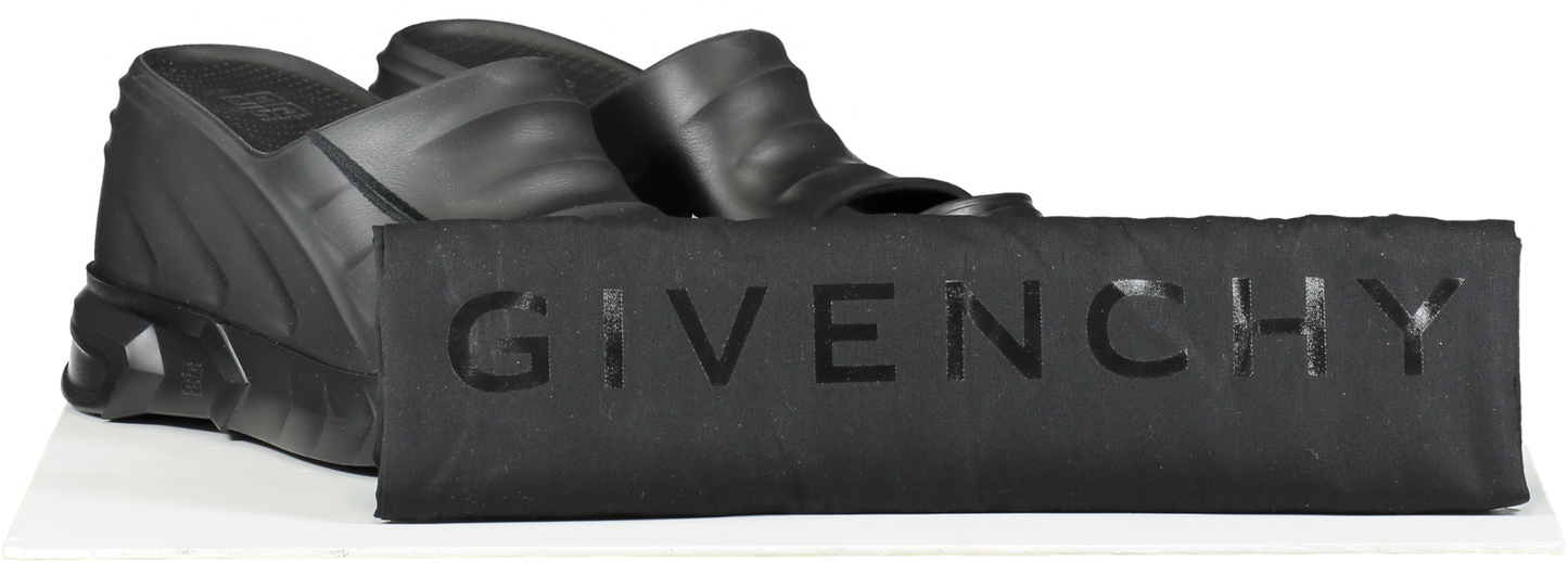 GIvenchy Black Marshmallow Wedge Sandals In Rubber UK 6 EU 39 👠
