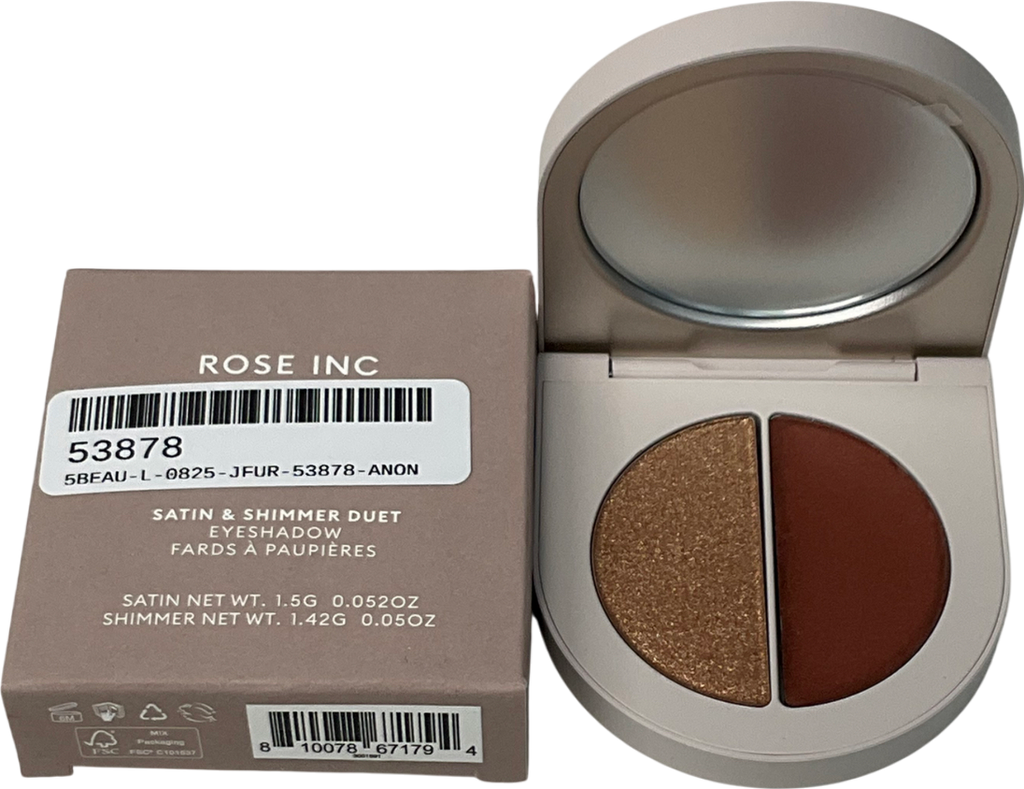 ROSE INC Eyeshadow Shimmer Duo Satin Copper 1.5