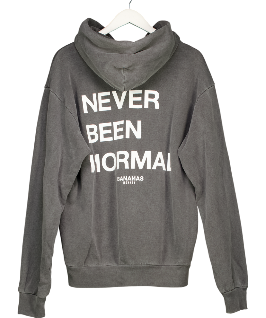 Bananas monkey Grey Never Been Normal Hoodie UK M