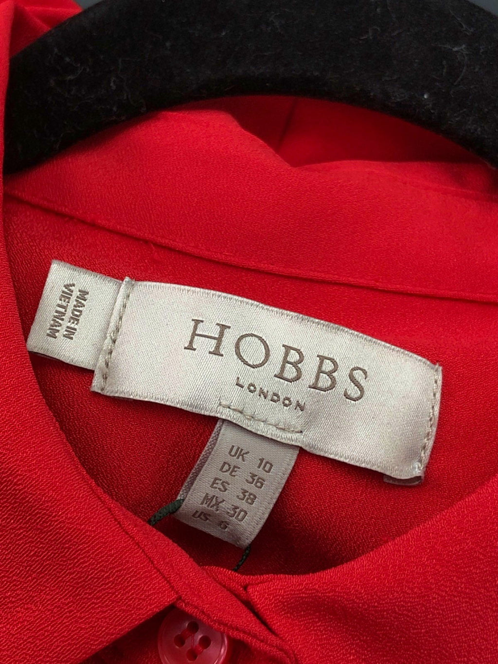 Hobbs Sandra Sleeveless Dress, Begonia Red UK 10