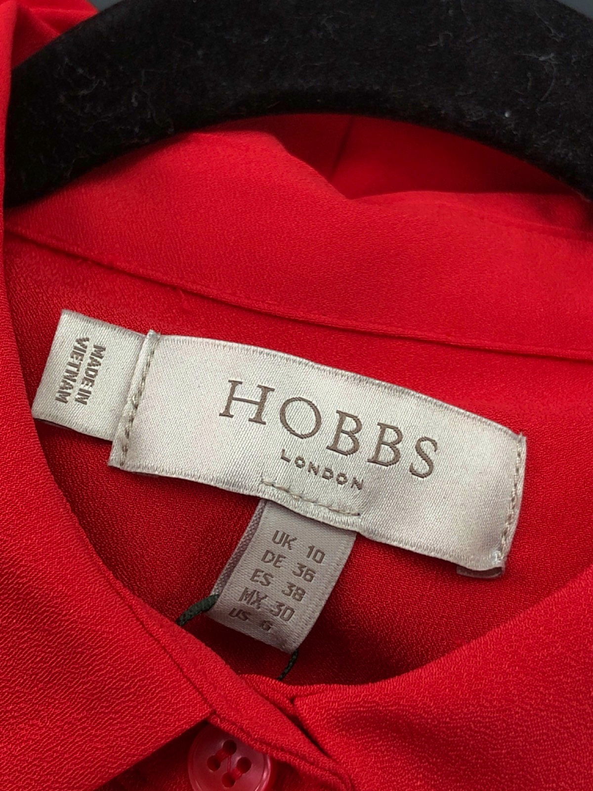 Hobbs Sandra Sleeveless Dress, Begonia Red UK 10