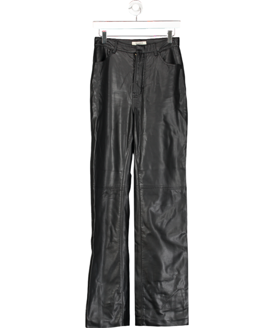 House of CB Black Pu Leather Look Trousers UK S