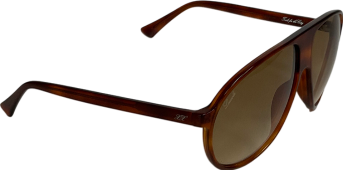 Reclaimed Vintage Brown Unisex Oversized Aviator Sunglasses In Tortoiseshell One Size
