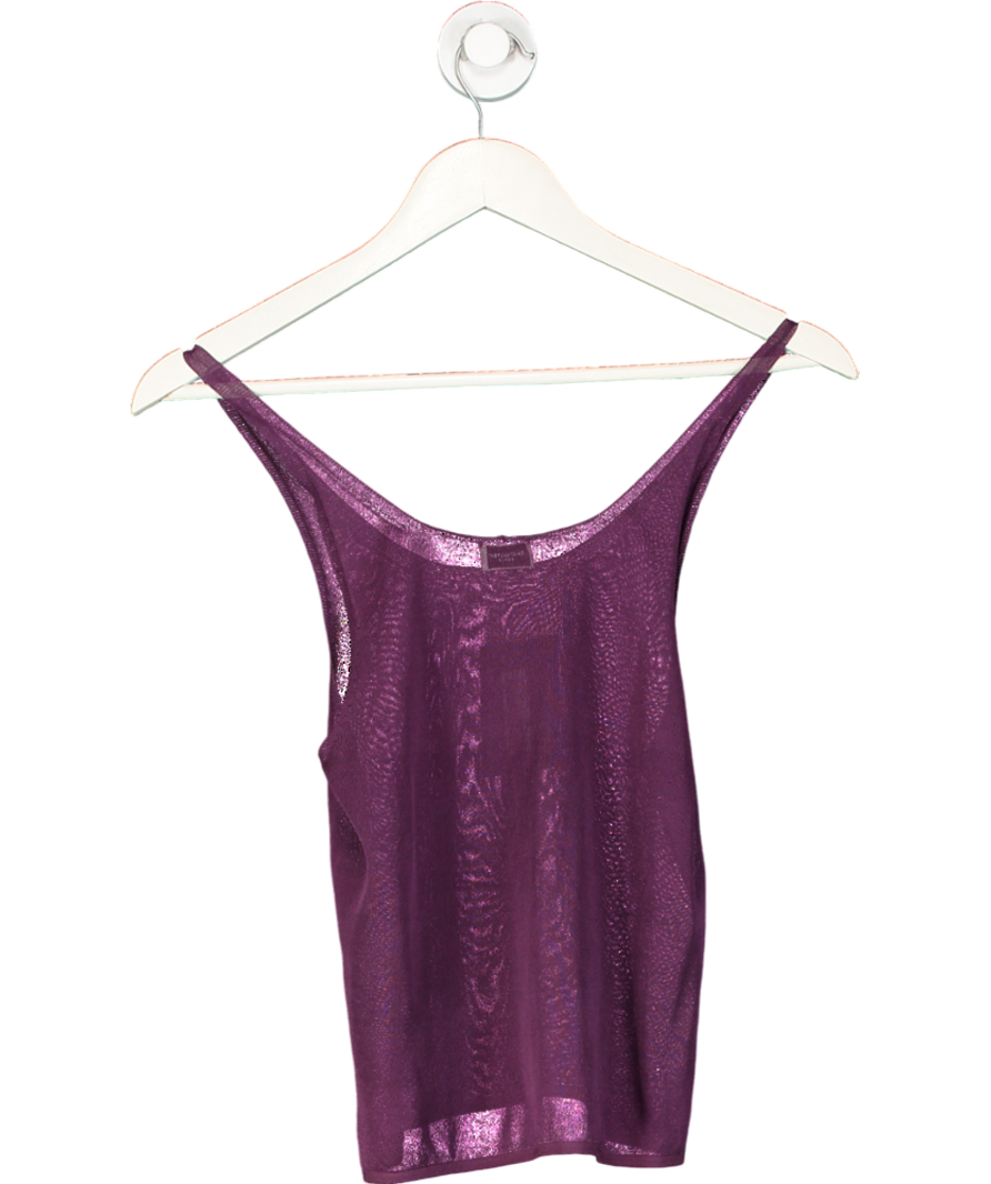 Saint Laurent Purple Sheer Tank Top UK XS/S