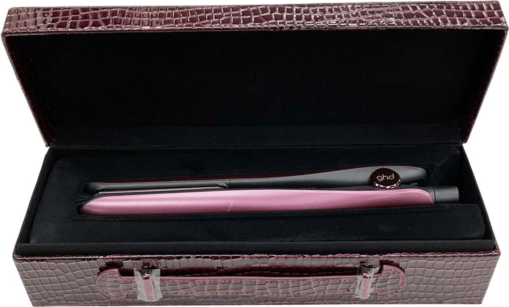 GHD Gold Advanced Hair Styler In Cherry Chic with Vanity Case & Box
