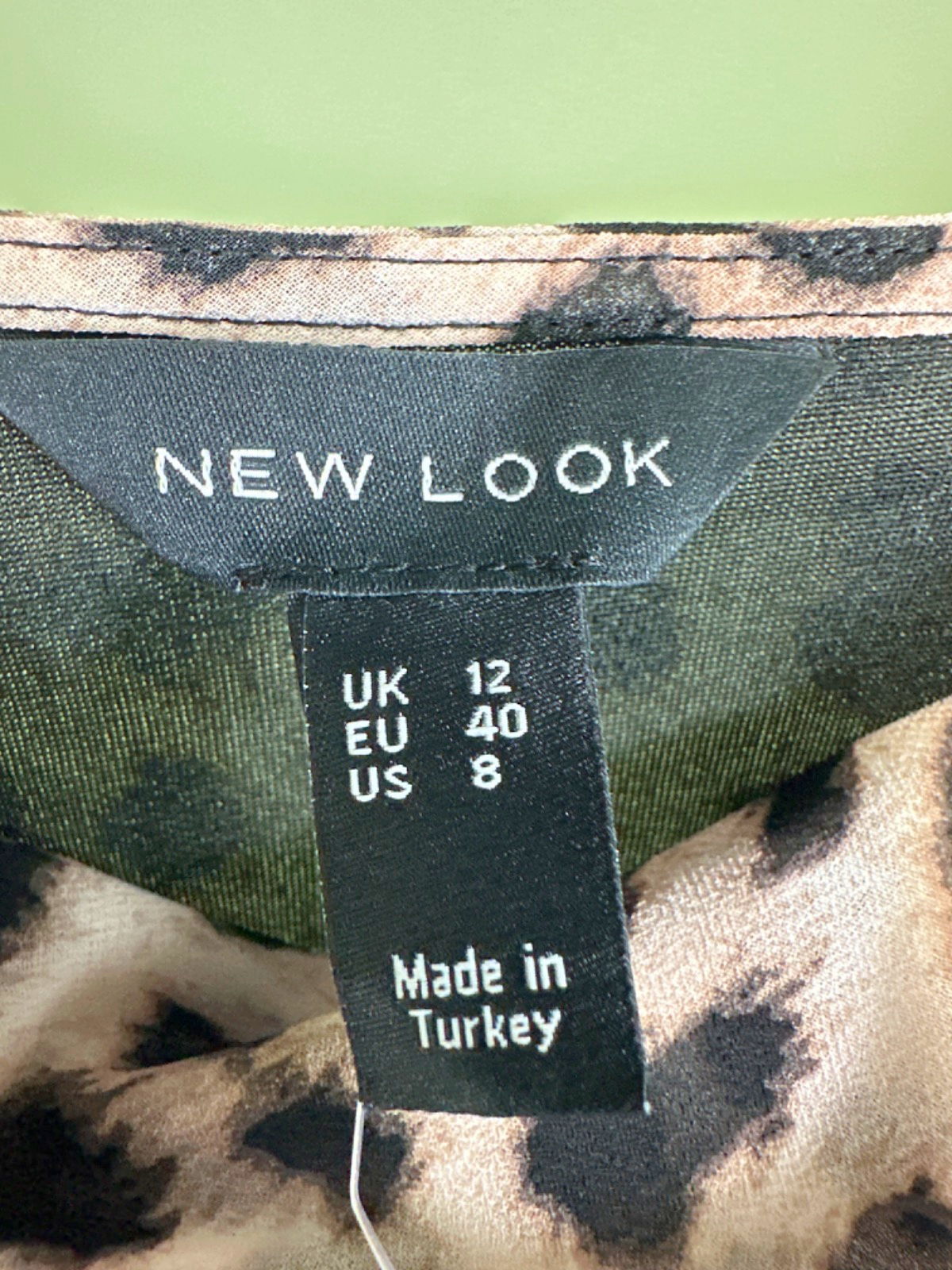 New Look Leopard Print Cowl Neck Midi Dress UK 12