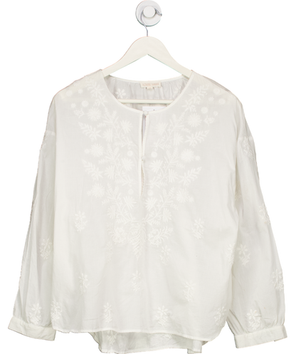 Louise Misha White Embroided Blouse UK 8