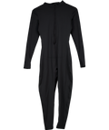 Black Long Sleeve Zip Up Unitard UK XL