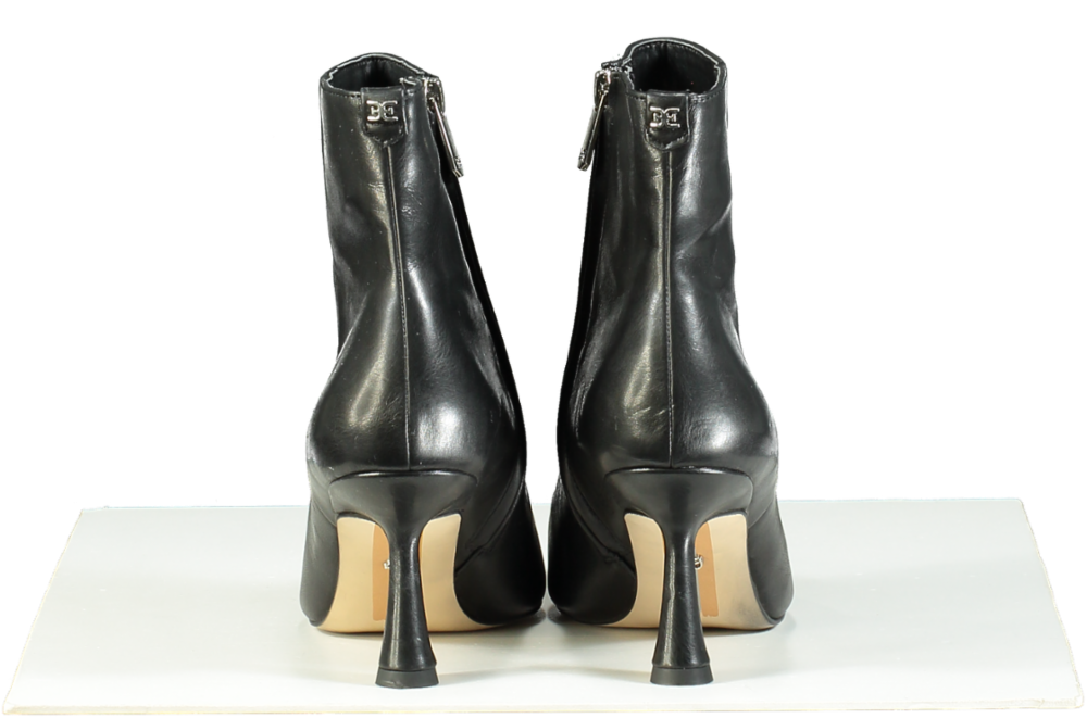 Sam Edelman Black Samantha Leather Ankle Boots UK 4