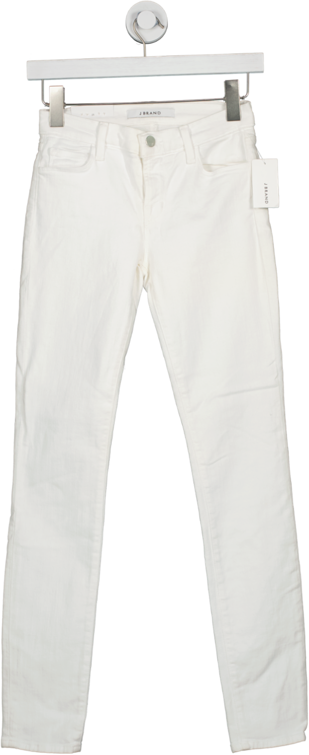 J Brand White 11" Leg Opening Skinny jeans BNWT W25