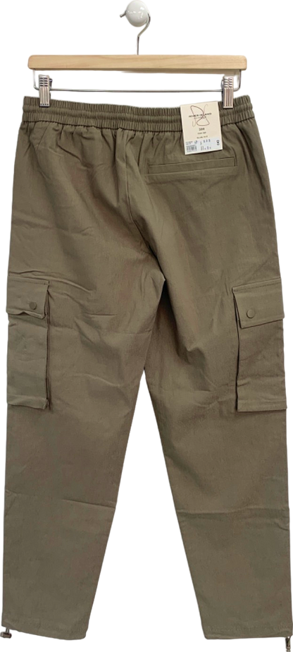 River Island Stone Slim Fit Cargo Trousers W30 R