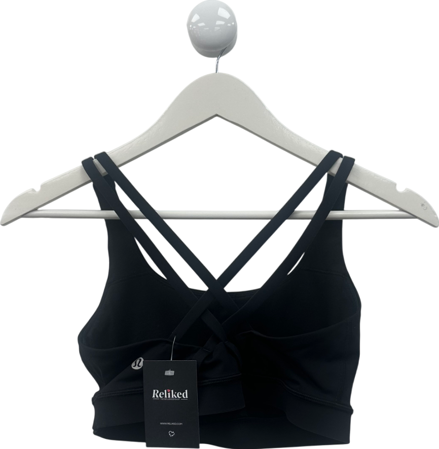 Lululemon Black Strappy Crop Top UK XS/S