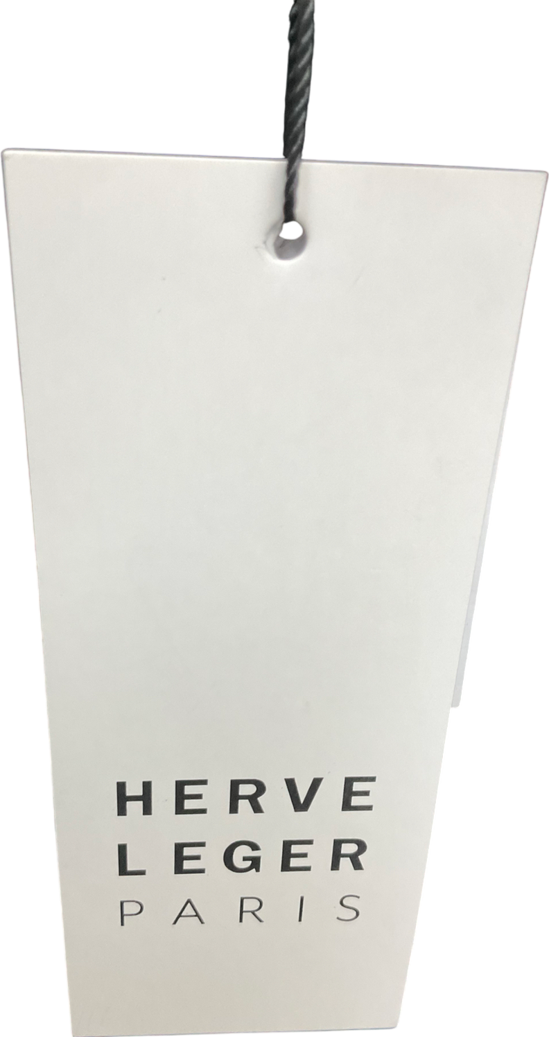 Herve Leger Black Diamante Strap Halter Neck Dress UK M