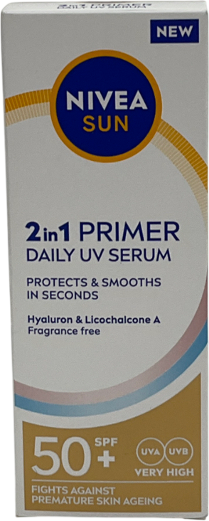 Nivea Sun Uv Face 2in1 Daily Primer Face Serum Spf50+ 30ml
